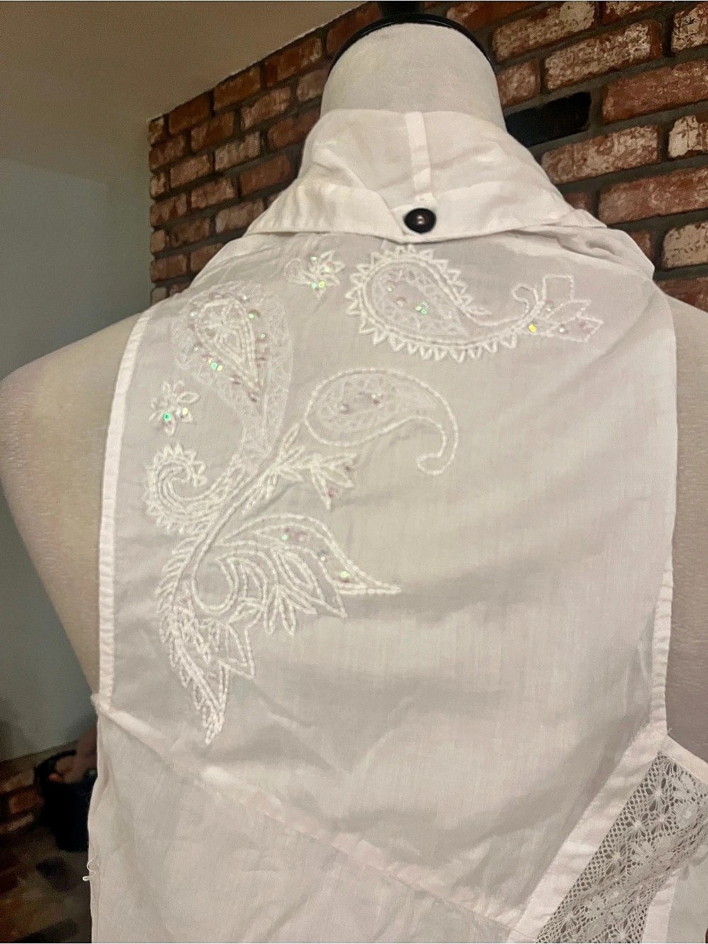 AllSaints NWOT “Rosalie" Embroidered Halter Dress - Picture 6 of 11